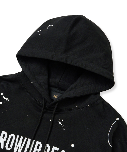 BROWNBREATH（ブラウンブレス）の「PAINTED HOODIE - BLACK（パーカー・レディース・その他・X-LARGE/LARGE/MEDIUM/SMALL）」の6枚目の写真