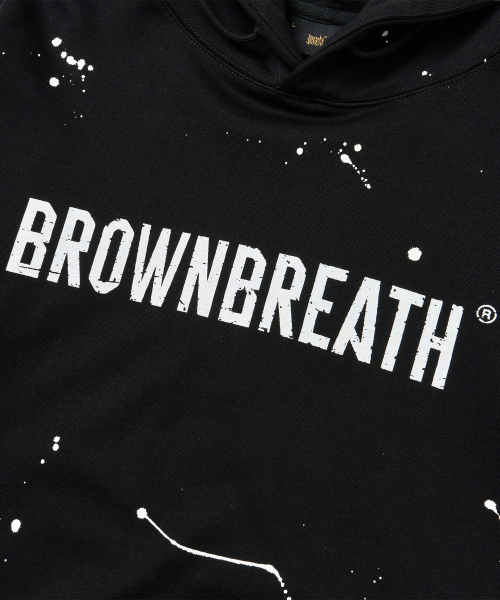 BROWNBREATH（ブラウンブレス）の「PAINTED HOODIE - BLACK（パーカー・レディース・その他・X-LARGE/LARGE/MEDIUM/SMALL）」の7枚目の写真