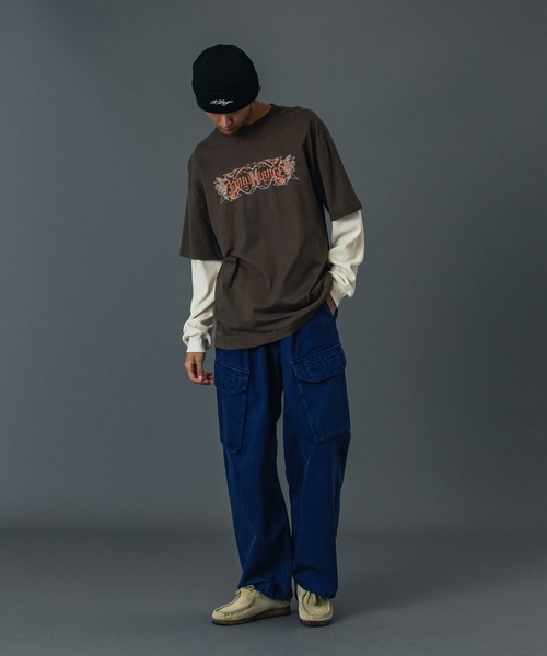 XLARGE(エクストララージ)の「LAYERED L/S TEE(Tシャツ/カットソー・メンズ・ブラック/ブラウン/グリーン・S/M/L/XL)」の8枚目の写真