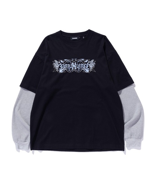 XLARGE(エクストララージ)の「LAYERED L/S TEE(Tシャツ/カットソー・メンズ・ブラック/ブラウン/グリーン・S/M/L/XL)」の20枚目の写真