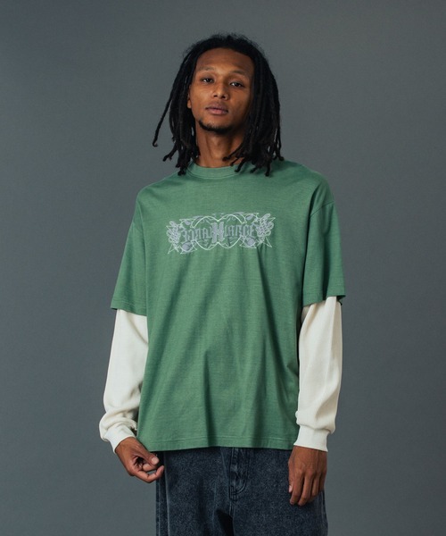 XLARGE(エクストララージ)の「LAYERED L/S TEE(Tシャツ/カットソー・メンズ・ブラック/ブラウン/グリーン・S/M/L/XL)」の18枚目の写真