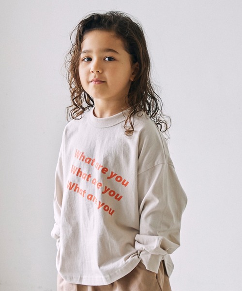 GENERATOR（ジェネレーター）の「GENERATOR/ジェネレーター What L/S Tシャツ（Tシャツ/カットソー・キッズ・チャコールグレー/ホワイト/ベージュ系その他・L/XL）」の3枚目の写真