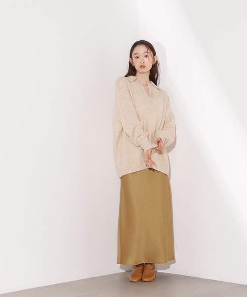 N.（N. Natural Beauty Basic）（エヌエヌナチュラルビューティーベーシック）の「スパンコールスキッパーニット（ニット/セーター・レディース・ブルー/ブラック/ベージュ・FREE）」の18枚目の写真