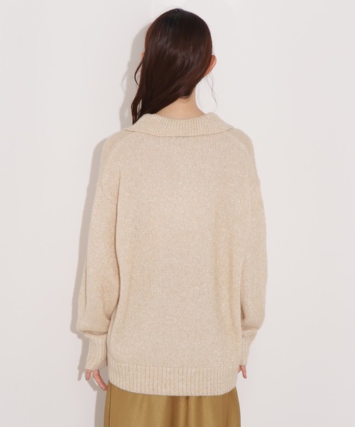 N.（N. Natural Beauty Basic）（エヌエヌナチュラルビューティーベーシック）の「スパンコールスキッパーニット（ニット/セーター・レディース・ブルー/ブラック/ベージュ・FREE）」の22枚目の写真