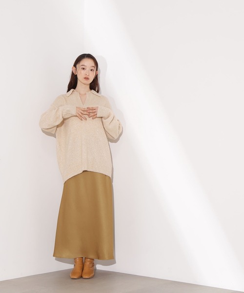 N.（N. Natural Beauty Basic）（エヌエヌナチュラルビューティーベーシック）の「スパンコールスキッパーニット（ニット/セーター・レディース・ブルー/ブラック/ベージュ・FREE）」の15枚目の写真