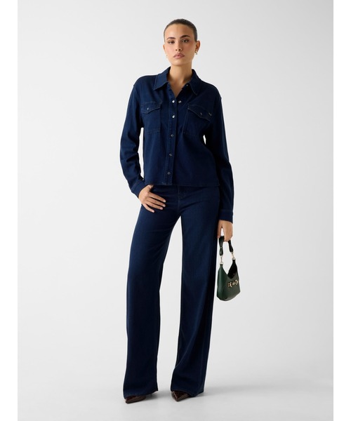 Guess(ゲス)の「BLOSSOM Wide Leg デニムパンツ ワイドジーンズ レディース(デニムパンツ・レディース・インディゴブルー・26inch/25inch/27inch/24inch)」の8枚目の写真