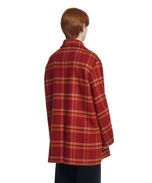 TRUNK PROJECT(トランクプロジェクト)の「Double-Breasted Check Coat_Red(チェスターコート・メンズ・レッド・LARGE/SMALL/X-SMALL)」の2枚目の写真