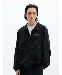 JAMIE WEST（ジェイミーウエスト）の「NO.9 ハイネックパッカブルウインドブレーカー (ブラック)（ナイロンジャケット）」