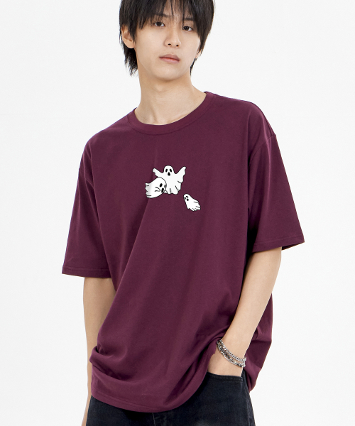 BY.L(バイエル)の「モンスターゴースト 半袖Tシャツ ワイン(Tシャツ/カットソー・メンズ・その他・MEDIUM/LARGE/X-LARGE/XX-LARGE)」の1枚目の写真