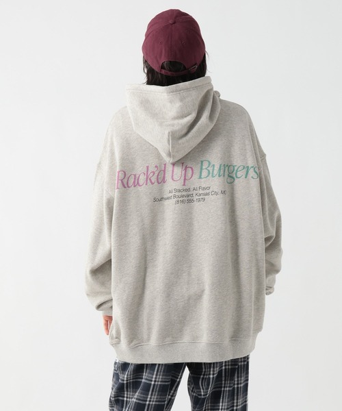 GEORGE'S（ジョージズ）の「プリントスウェットフーディー（パーカー・メンズ・ネイビー/杢グレー/ブルー・MEDIUM/LARGE）」の2枚目の写真