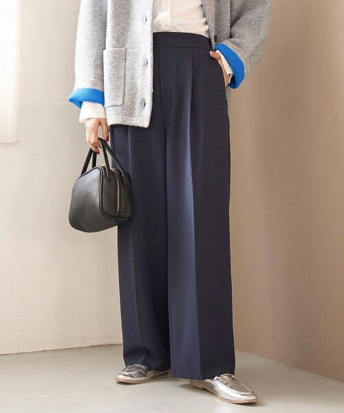 coen(コーエン)の「【定番/新サイズ登場】イージービューティーワイドパンツ(WEB限定サイズあり)(スラックス・レディース・ブラック/ネイビー/ベージュ/ダークグレー/ライム/ライトグレー・XL/L/M/S/XS)」の6枚目の写真