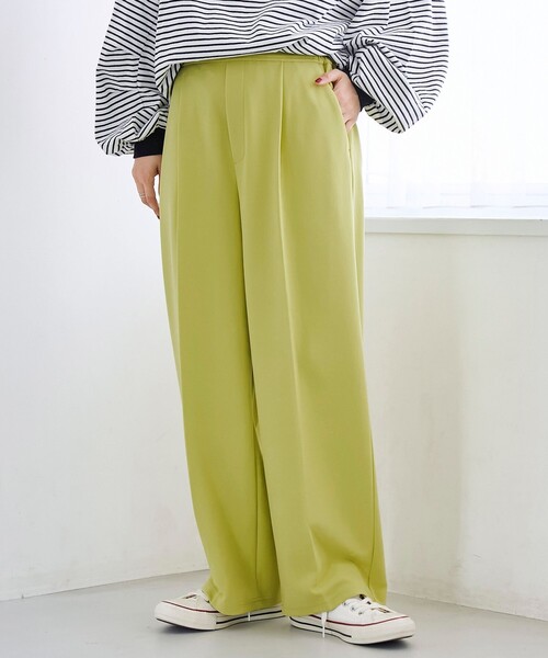 coen(コーエン)の「【定番/新サイズ登場】イージービューティーワイドパンツ(WEB限定サイズあり)(スラックス・レディース・ブラック/ネイビー/ベージュ/ダークグレー/ライム/ライトグレー・XL/L/M/S/XS)」の8枚目の写真