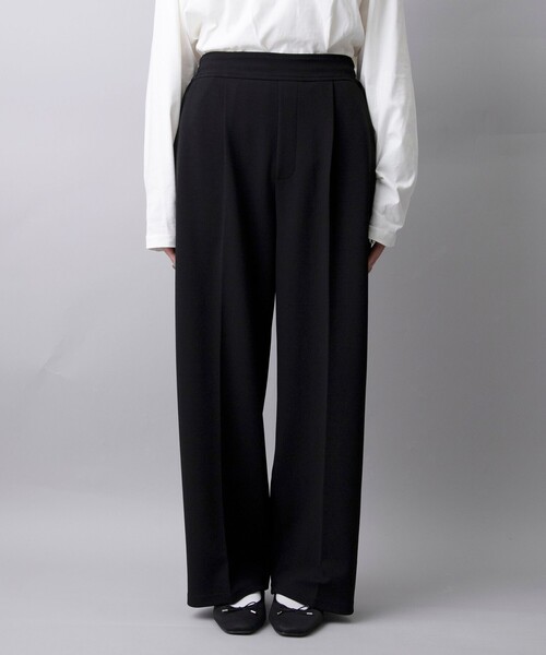 coen(コーエン)の「【定番/新サイズ登場】イージービューティーワイドパンツ(WEB限定サイズあり)(スラックス・レディース・ブラック/ネイビー/ベージュ/ダークグレー/ライム/ライトグレー・XL/L/M/S/XS)」の14枚目の写真