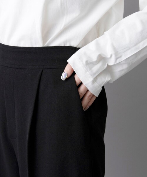 coen(コーエン)の「【定番/新サイズ登場】イージービューティーワイドパンツ(WEB限定サイズあり)(スラックス・レディース・ブラック/ネイビー/ベージュ/ダークグレー/ライム/ライトグレー・XL/L/M/S/XS)」の18枚目の写真