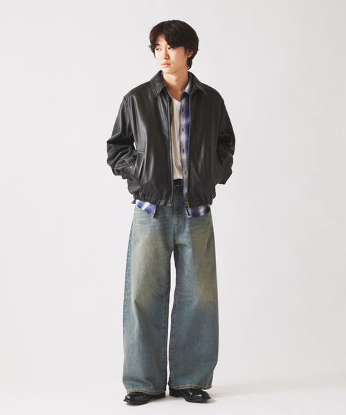 JOURNAL STANDARD relume（ジャーナルスタンダード　レリューム）の「スモーキーデニム スーパーワイド エンジニアド パンツ（デニムパンツ・メンズ・ブラック系その他/クリアブルー/コバルトブルー・MEDIUM/LARGE）」の8枚目の写真