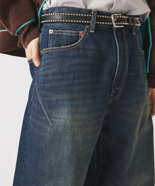 JOURNAL STANDARD relume（ジャーナルスタンダード　レリューム）の「スモーキーデニム スーパーワイド エンジニアド パンツ（デニムパンツ・メンズ・ブラック系その他/クリアブルー/コバルトブルー・MEDIUM/LARGE）」の17枚目の写真