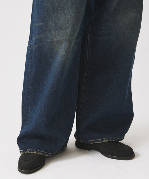JOURNAL STANDARD relume（ジャーナルスタンダード　レリューム）の「スモーキーデニム スーパーワイド エンジニアド パンツ（デニムパンツ・メンズ・ブラック系その他/クリアブルー/コバルトブルー・MEDIUM/LARGE）」の18枚目の写真