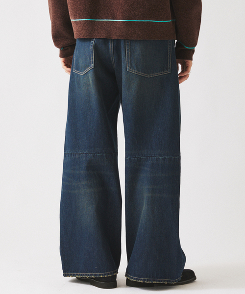 JOURNAL STANDARD relume（ジャーナルスタンダード　レリューム）の「スモーキーデニム スーパーワイド エンジニアド パンツ（デニムパンツ・メンズ・ブラック系その他/クリアブルー/コバルトブルー・MEDIUM/LARGE）」の19枚目の写真