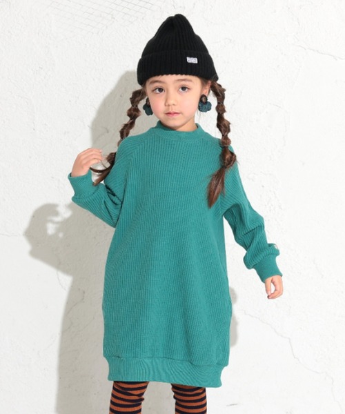 Ocean&Ground（オーシャン&グラウンド）の「ﾘﾌﾞﾜﾝﾋﾟｰｽ（ワンピース・キッズ・エメラルド/オフホワイト/ベージュ/ライトパープル・90/100/110/120/130/140/80）」の4枚目の写真