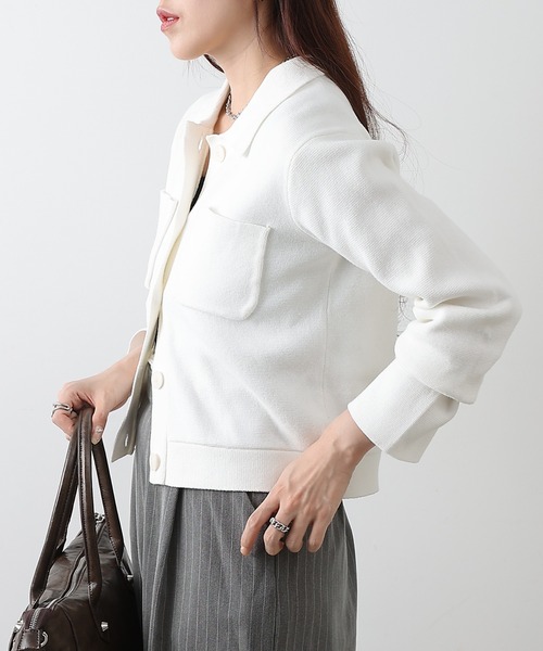 COLONY 2139（コロニートゥーワンスリーナイン）の「ニットジャケット（ニット/セーター・レディース・ネイビー/オレンジ/ホワイト/ブラック/グレー・FREE）」の7枚目の写真