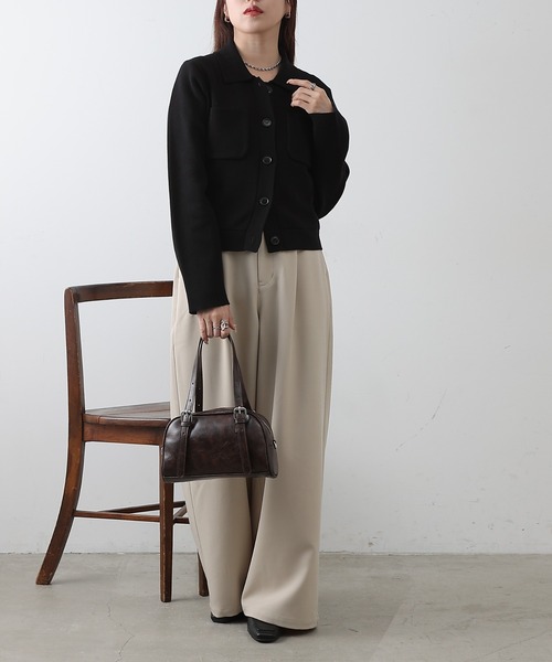 COLONY 2139（コロニートゥーワンスリーナイン）の「ニットジャケット（ニット/セーター・レディース・ネイビー/オレンジ/ホワイト/ブラック/グレー・FREE）」の17枚目の写真