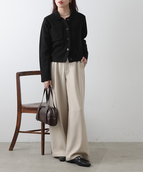 COLONY 2139（コロニートゥーワンスリーナイン）の「ニットジャケット（ニット/セーター・レディース・ネイビー/オレンジ/ホワイト/ブラック/グレー・FREE）」の19枚目の写真