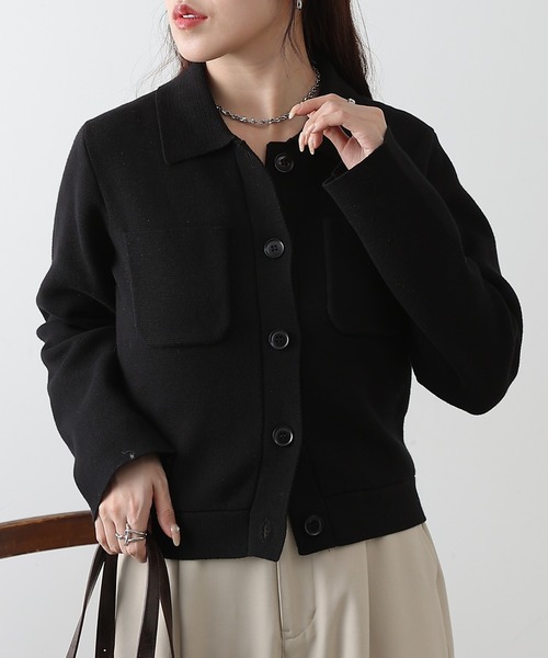 COLONY 2139（コロニートゥーワンスリーナイン）の「ニットジャケット（ニット/セーター・レディース・ネイビー/オレンジ/ホワイト/ブラック/グレー・FREE）」の14枚目の写真