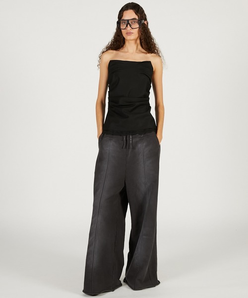 PRANK PROJECT（プランクプロジェクト）の「【Pre-Order】ピーチワイドスウェットパンツ / Peach Wide Sweat Pants（スウェットパンツ・レディース・チャコールグレー/レッド/ピンク・36/38）」の5枚目の写真