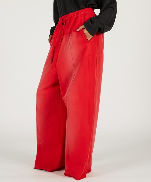 PRANK PROJECT（プランクプロジェクト）の「【Pre-Order】ピーチワイドスウェットパンツ / Peach Wide Sweat Pants（スウェットパンツ・レディース・チャコールグレー/レッド/ピンク・36/38）」の19枚目の写真