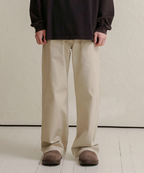 DENMADE(デンメイド)の「DEN0602 Extra Wide Cotton Pants (Light Beige)(その他パンツ・メンズ・その他・M/L)」の1枚目の写真