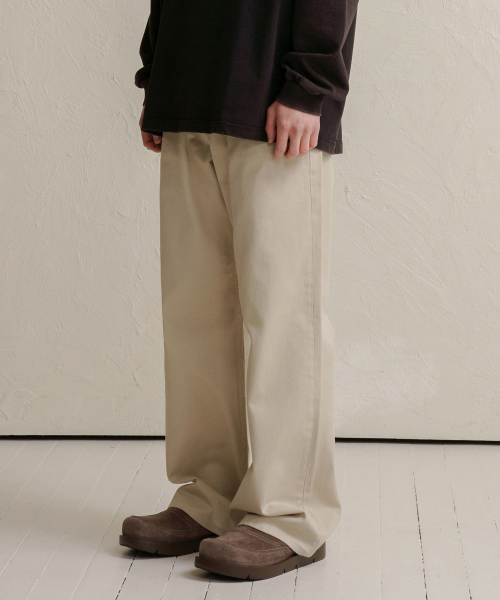 DENMADE(デンメイド)の「DEN0602 Extra Wide Cotton Pants (Light Beige)(その他パンツ・メンズ・その他・M/L)」の2枚目の写真