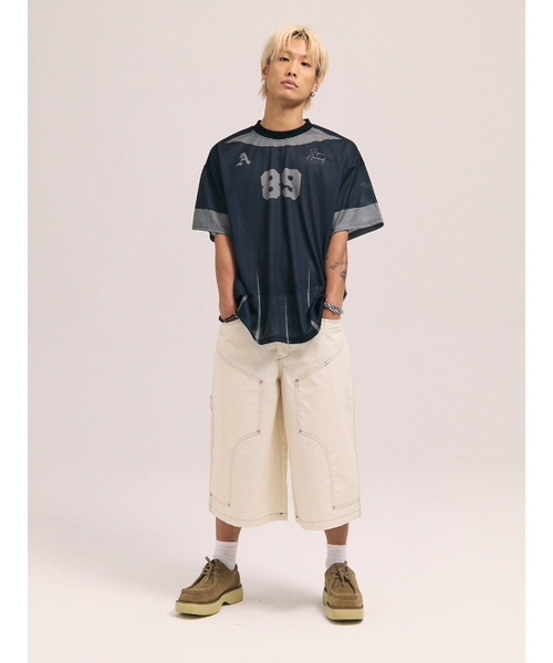 AKECII(アケシ)の「エイティナインメッシュジャージショートスリーブ-ブラック(Tシャツ/カットソー・メンズ・その他・MEDIUM/LARGE)」の2枚目の写真
