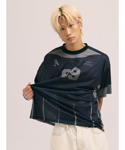 AKECII(アケシ)の「エイティナインメッシュジャージショートスリーブ-ブラック(Tシャツ/カットソー・メンズ・その他・MEDIUM/LARGE)」の4枚目の写真