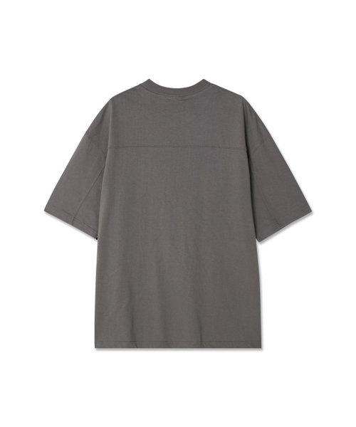 PSSHOPPER（ピーエスショッパ）の「オリジナルロゴ高密度バックパネル切り替え半袖Tシャツ[グレー]（Tシャツ/カットソー・メンズ・その他・MEDIUM/LARGE/X-LARGE）」の3枚目の写真