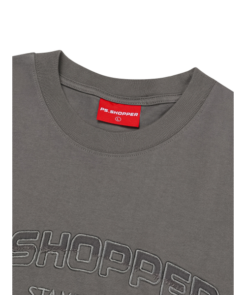 PSSHOPPER（ピーエスショッパ）の「オリジナルロゴ高密度バックパネル切り替え半袖Tシャツ[グレー]（Tシャツ/カットソー・メンズ・その他・MEDIUM/LARGE/X-LARGE）」の4枚目の写真