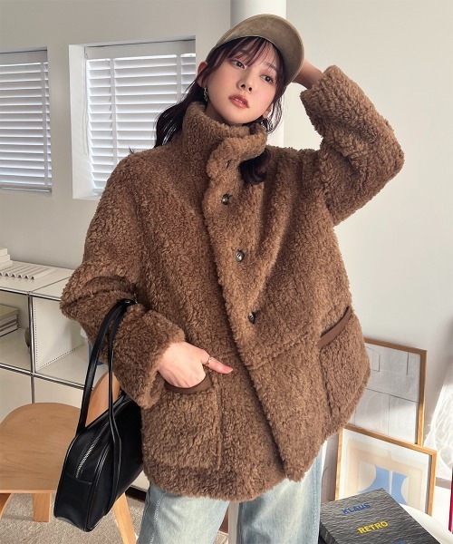 violanti リアルムートンコート　リバーシブル　44 羊革　高級 マルチウェイリバーシブルボアフェイクムートンロングコート