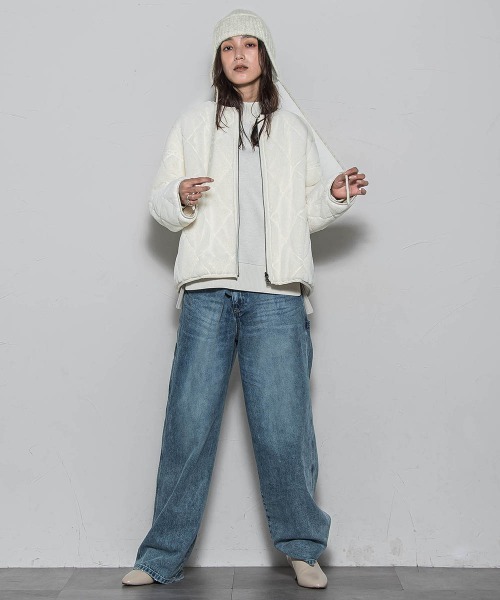 MAYSON GREY(メイソングレイ)の「キルティング×フェイクファーリバーシブルブルゾン(ブルゾン・レディース・ブラウン/チャコールグレー/オフホワイト・M)」の17枚目の写真