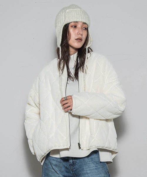 MAYSON GREY(メイソングレイ)の「キルティング×フェイクファーリバーシブルブルゾン(ブルゾン・レディース・ブラウン/チャコールグレー/オフホワイト・M)」の15枚目の写真