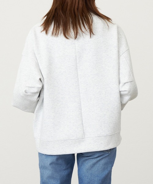 Lee（リー）の「Lee/リー モックネックバックジッププルオーバー ダンボールニット（その他トップス・レディース・グレー/ホワイト・MEDIUM）」の10枚目の写真