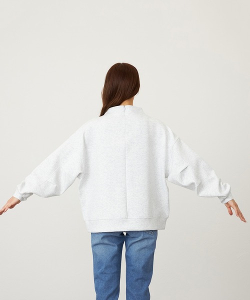 Lee（リー）の「Lee/リー モックネックバックジッププルオーバー ダンボールニット（その他トップス・レディース・グレー/ホワイト・MEDIUM）」の13枚目の写真