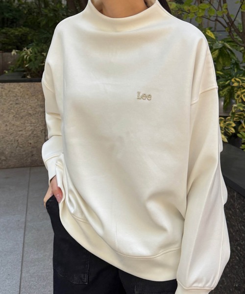 Lee（リー）の「Lee/リー モックネックバックジッププルオーバー ダンボールニット（その他トップス・レディース・グレー/ホワイト・MEDIUM）」の4枚目の写真