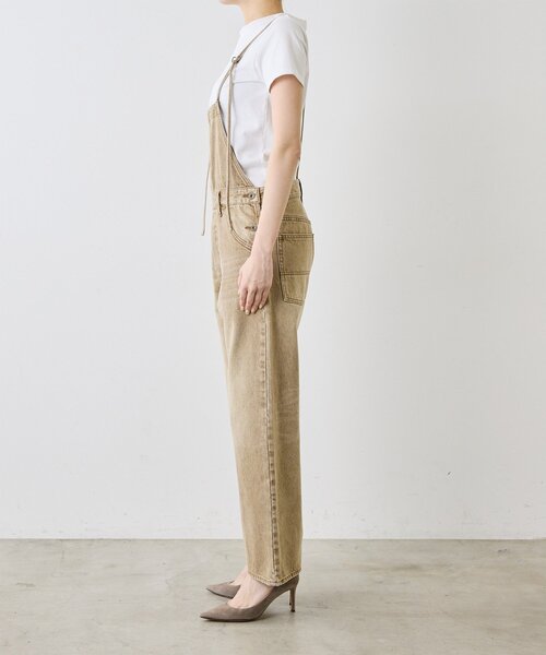 Whim Gazette（ウィムガゼット）の「カラーデニムオールインワン（つなぎ/オールインワン・レディース・キャメル・FREE/38）」の10枚目の写真