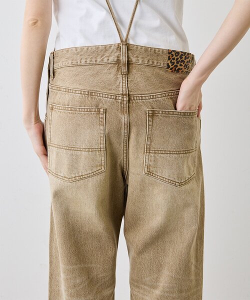 Whim Gazette（ウィムガゼット）の「カラーデニムオールインワン（つなぎ/オールインワン・レディース・キャメル・FREE/38）」の15枚目の写真