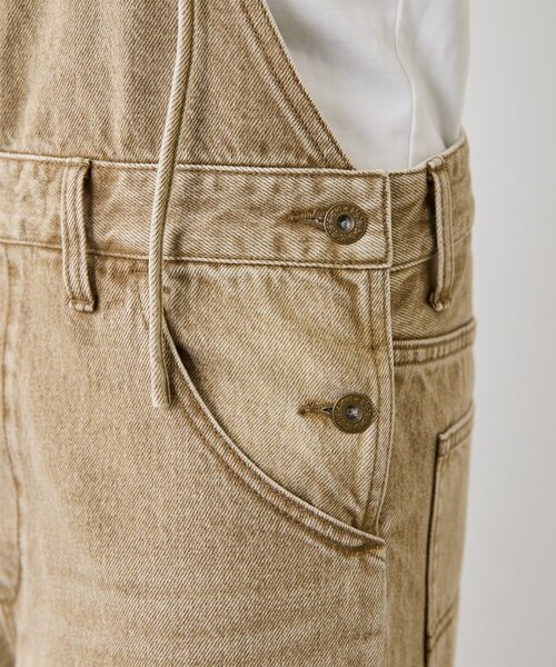 Whim Gazette（ウィムガゼット）の「カラーデニムオールインワン（つなぎ/オールインワン・レディース・キャメル・FREE/38）」の13枚目の写真