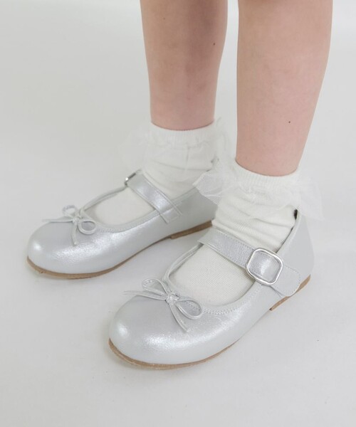 BRANSHES（ブランシェス）の「バレエシューズ（バレエシューズ・キッズ・シルバー/ブラック・19.0cm/18.0cm/16.0cm/17.0cm/20.0cm/21.0cm）」の2枚目の写真