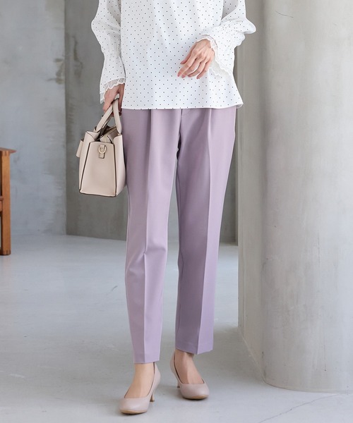 Honeys（ハニーズ）の「【美ージー・ストレッチ・マシンウォッシャブル・イージーケア】美ージーテーパード（股下６３ｃｍ）（スラックス・レディース・ネイビー/ミント/ラベンダー/ピンク/ライトグレー系2/ライトグレー系1/ブラック/アイボリー・3L/L/LL/M/S/SS）」の7枚目の写真