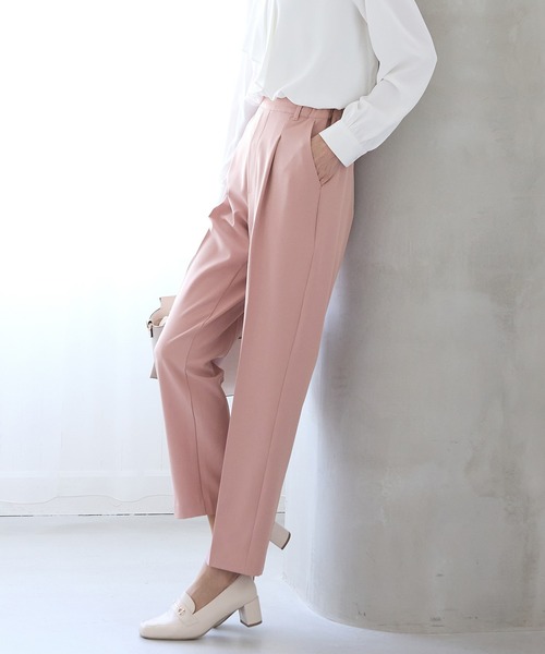 Honeys（ハニーズ）の「【美ージー・ストレッチ・マシンウォッシャブル・イージーケア】美ージーテーパード（股下６３ｃｍ）（スラックス・レディース・ネイビー/ミント/ラベンダー/ピンク/ライトグレー系2/ライトグレー系1/ブラック/アイボリー・3L/L/LL/M/S/SS）」の8枚目の写真