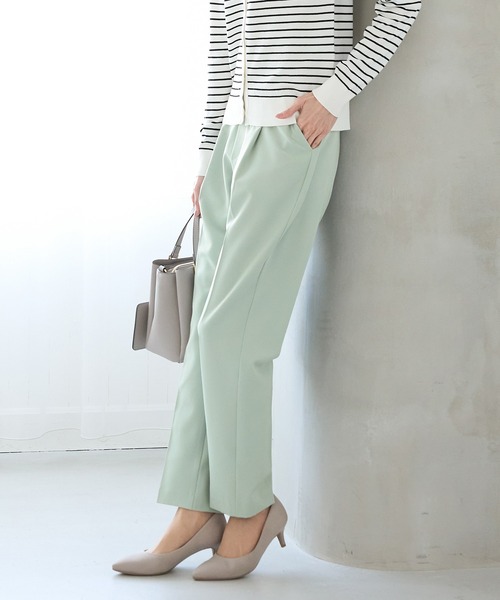 Honeys（ハニーズ）の「【美ージー・ストレッチ・マシンウォッシャブル・イージーケア】美ージーテーパード（股下６３ｃｍ）（スラックス・レディース・ネイビー/ミント/ラベンダー/ピンク/ライトグレー系2/ライトグレー系1/ブラック/アイボリー・3L/L/LL/M/S/SS）」の6枚目の写真