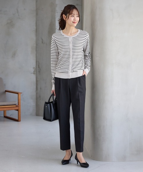 Honeys（ハニーズ）の「【美ージー・ストレッチ・マシンウォッシャブル・イージーケア】美ージーテーパード（股下６３ｃｍ）（スラックス・レディース・ネイビー/ミント/ラベンダー/ピンク/ライトグレー系2/ライトグレー系1/ブラック/アイボリー・3L/L/LL/M/S/SS）」の11枚目の写真