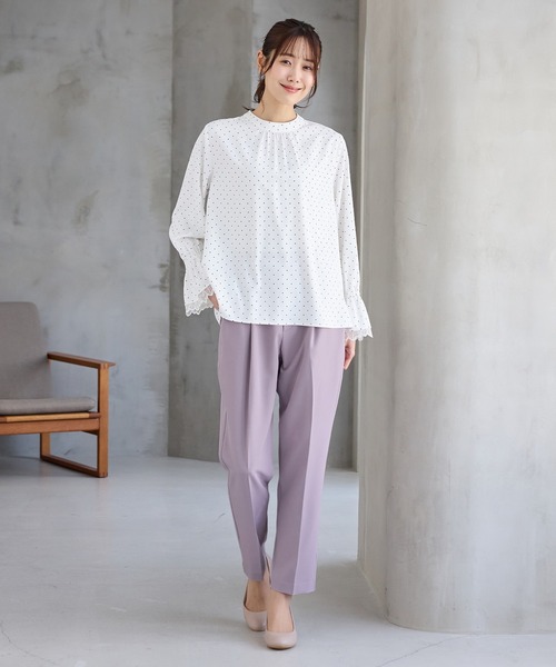 Honeys（ハニーズ）の「【美ージー・ストレッチ・マシンウォッシャブル・イージーケア】美ージーテーパード（股下６３ｃｍ）（スラックス・レディース・ネイビー/ミント/ラベンダー/ピンク/ライトグレー系2/ライトグレー系1/ブラック/アイボリー・3L/L/LL/M/S/SS）」の19枚目の写真